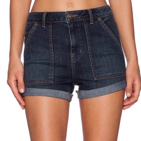 Free People Pants - Free People High Rise Cuffed Lily Wash Short